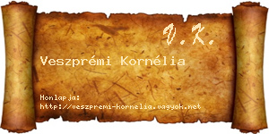 Veszprémi Kornélia névjegykártya